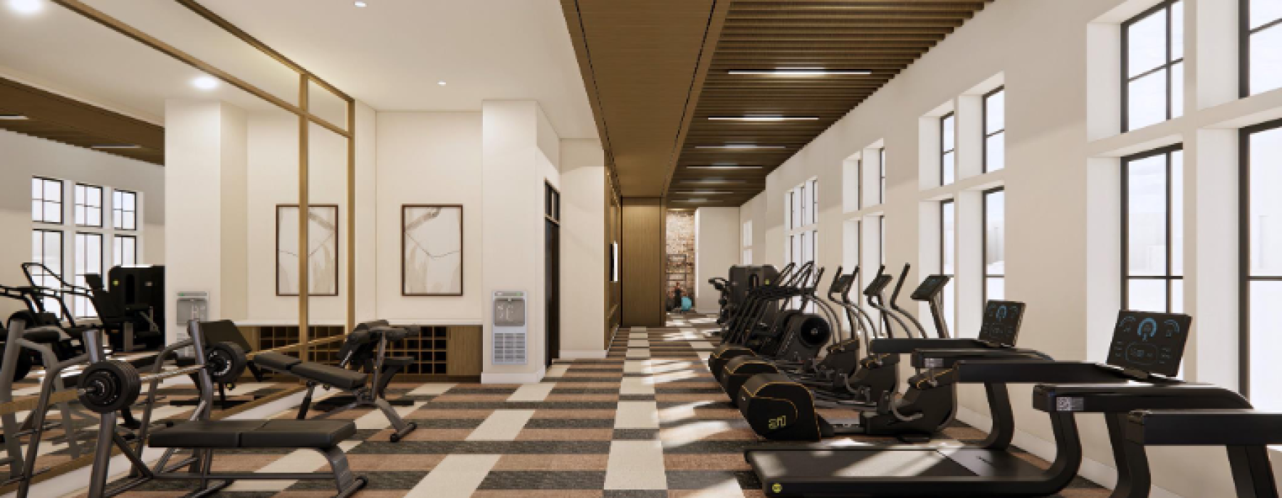 fitness center with equipment at The Rowan Oviedo